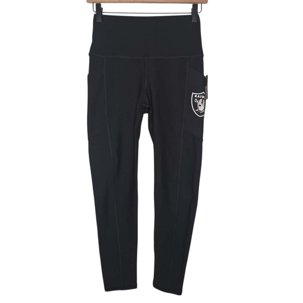 Certo Womens Black NFL Las Vegas Raiders Side Pocket Leggings Size Small